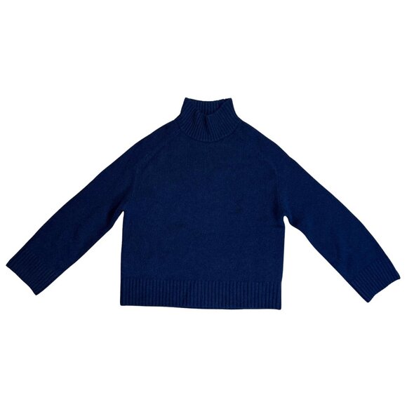 7. SEZANE Lauren Pull Over Marine Dark Blue Sweater Yak Wool NWT Medium - Picture 2 of 5